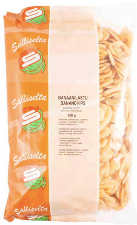 Salliselta Banaanilastu 800g