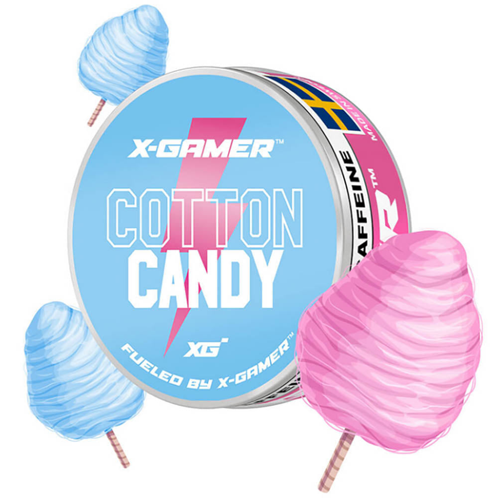 X-Gamer Cotton Candy energiapussi 18 pussia