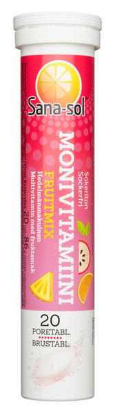 Sana-sol Fruitmix monivitamiini poretabletti 20 kpl