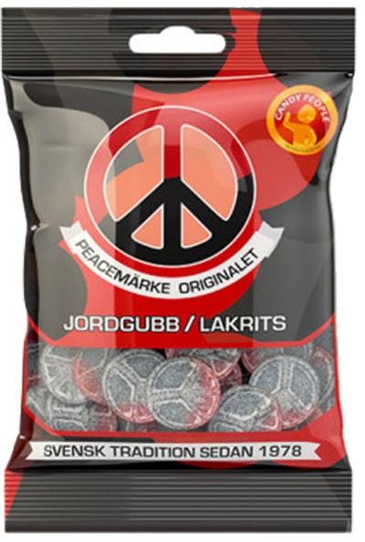 Candy People Peacelätkä Mansikkalakritsi 80g