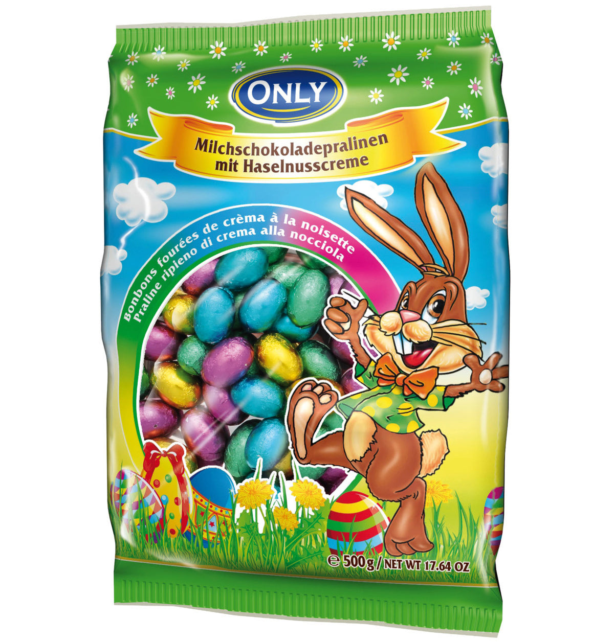 Only Maitosuklaamunat hasselpähkinätäytteellä 500g