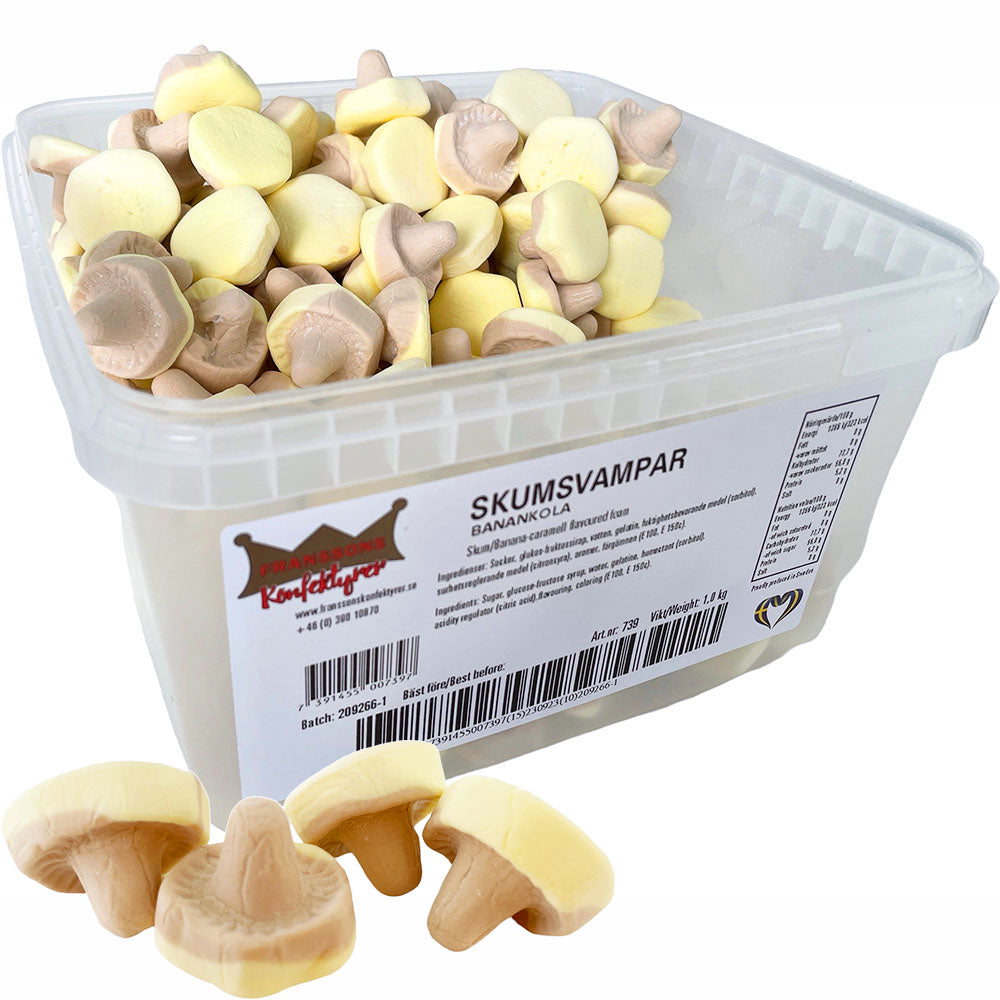 Franssons Banaani-Toffee Vaahtosienet 1kg