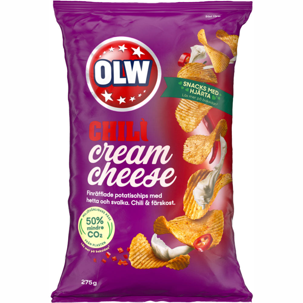 OLW Chili Cream Cheese perunalastu 275g