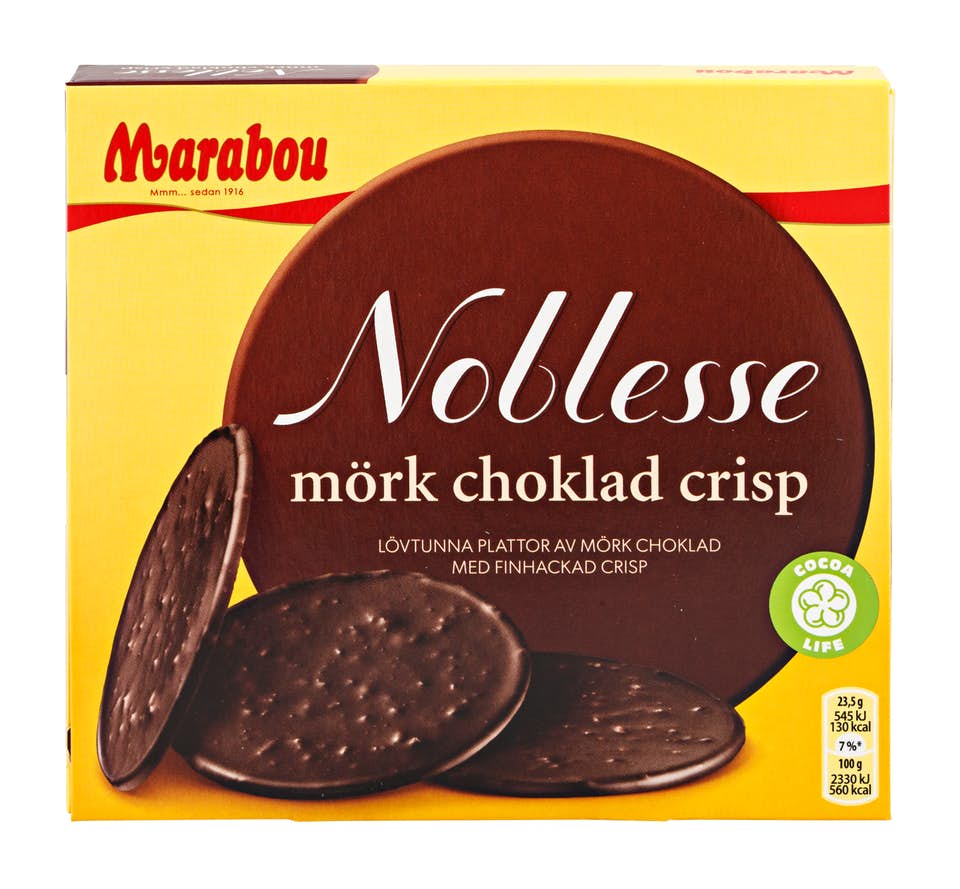 Marabou Noblesse Tummasuklaa Crisp 150g