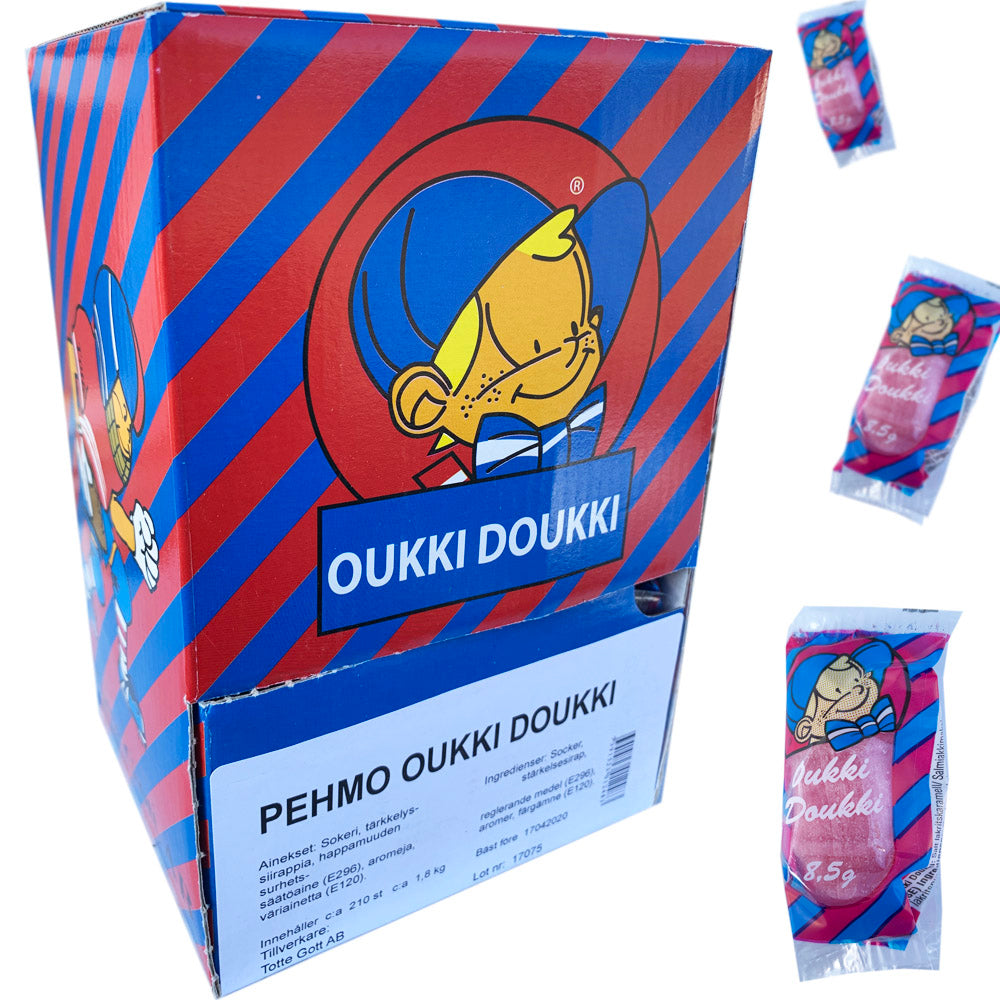 Oukki Doukki Pehmo kirpeä hedelmä 210kpl